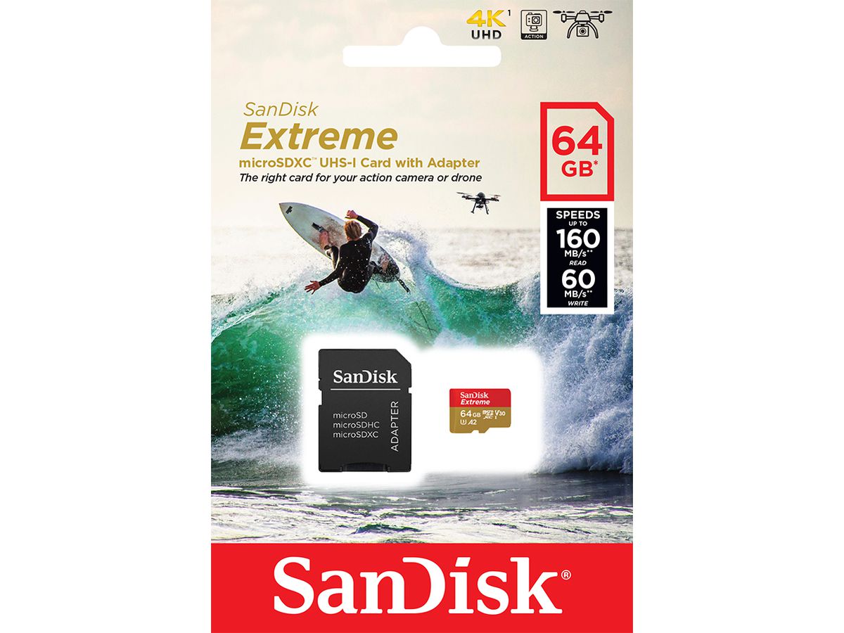 SanDisk Extreme SDXC 170MB/s64GB Action