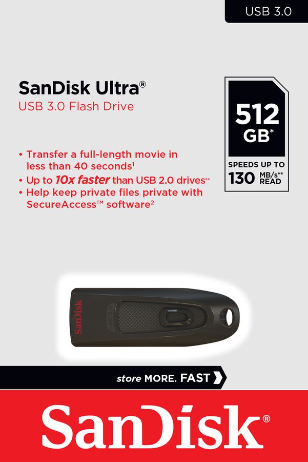 Sandisk Ultra USB 3.0 130MB/s 512GB