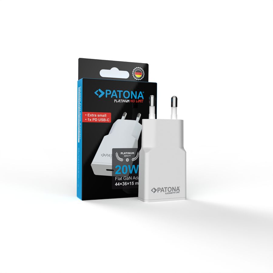 Patona GaN Flat PD 20W USB-C White