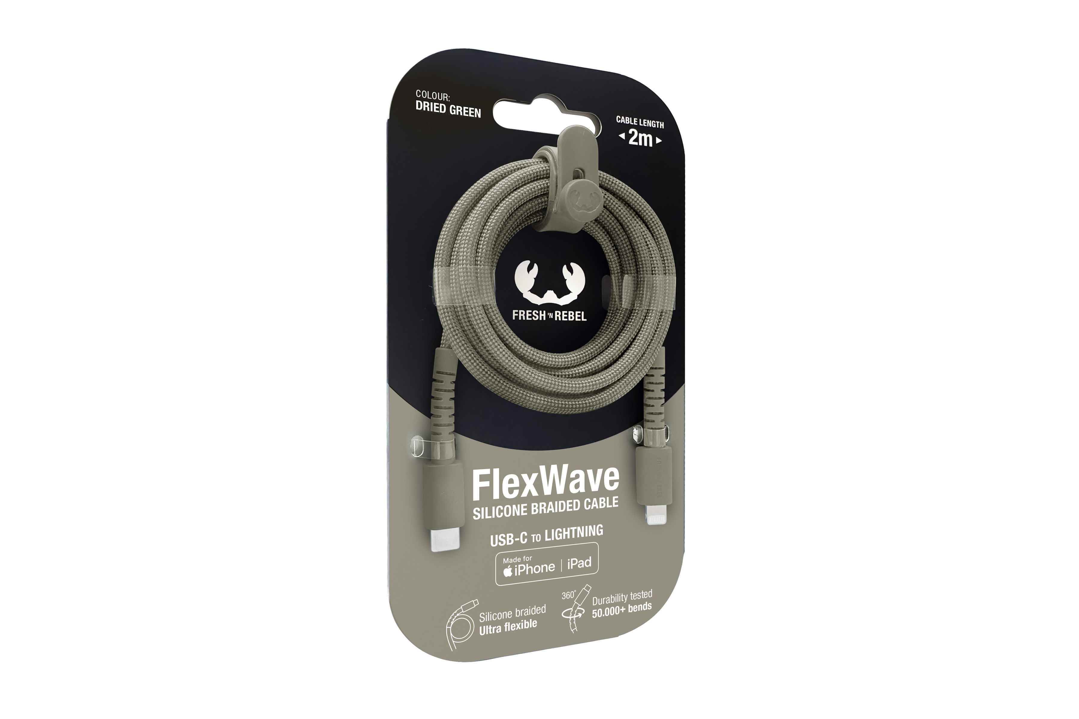Fresh 'n Rebel USB-C to Lightning Green