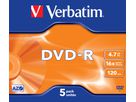Verbatim DVD-R Jewel 4.7GB 16x 5 Pack