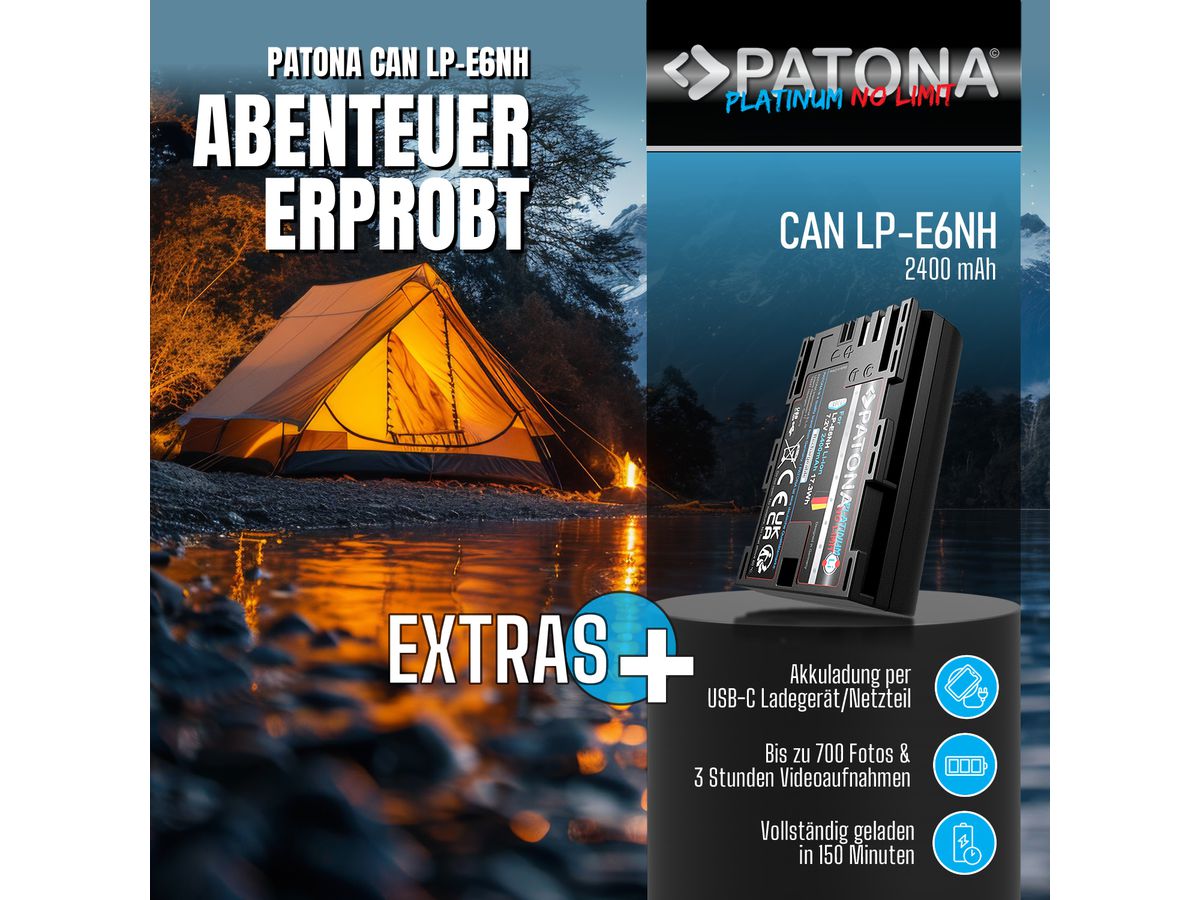 Patona Platinum Canon LP-E6NH USB-C Inp.