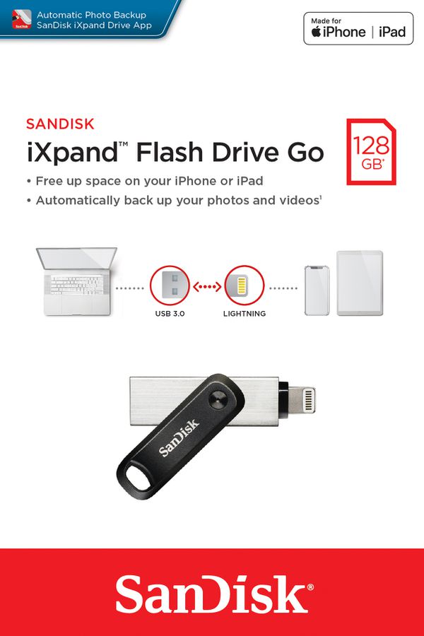 SanDisk iXpand Go Flash Drive 128GB