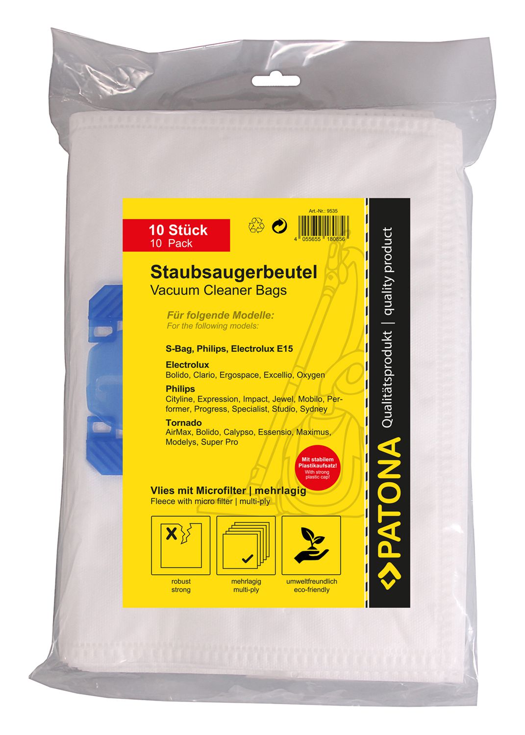 Patona 10x Staubsaugerbeutel E15 S-Bag