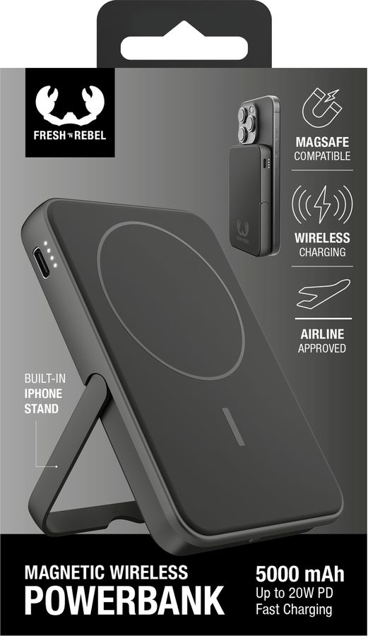 Fresh 'n Rebel Powerbank 5000 mAh Grey
