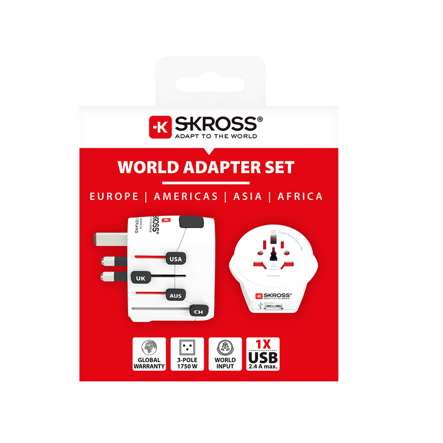 Skross PRO - World & USB (7A)