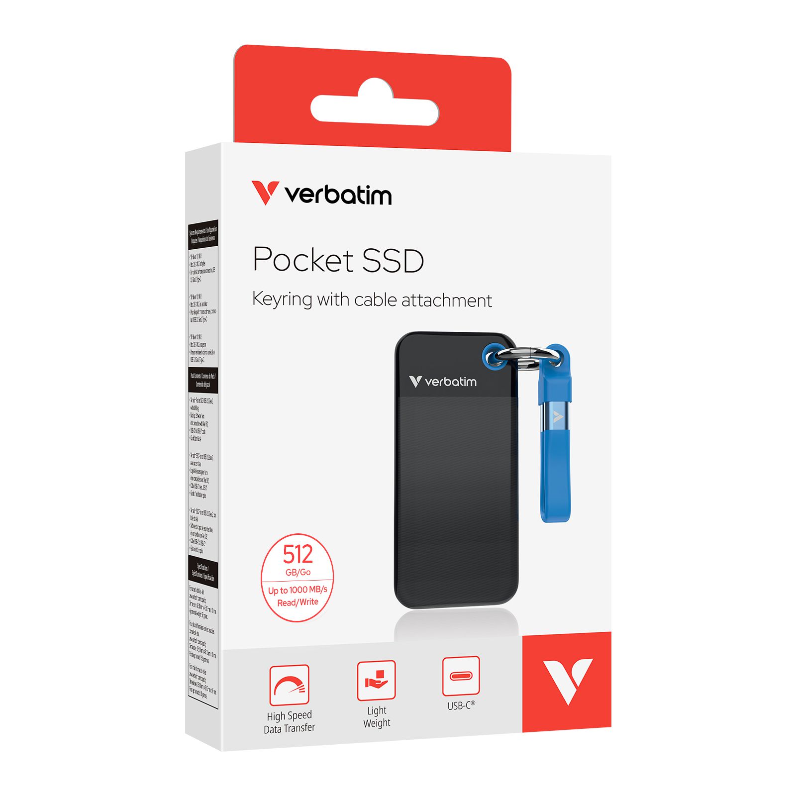 Verbatim Pocket PSSD 512GB Black/Blue
