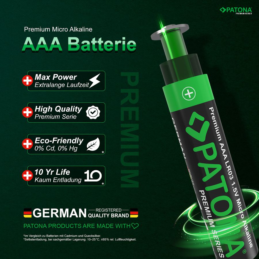 Patona 10 Stück AAA Alkaline Batterie