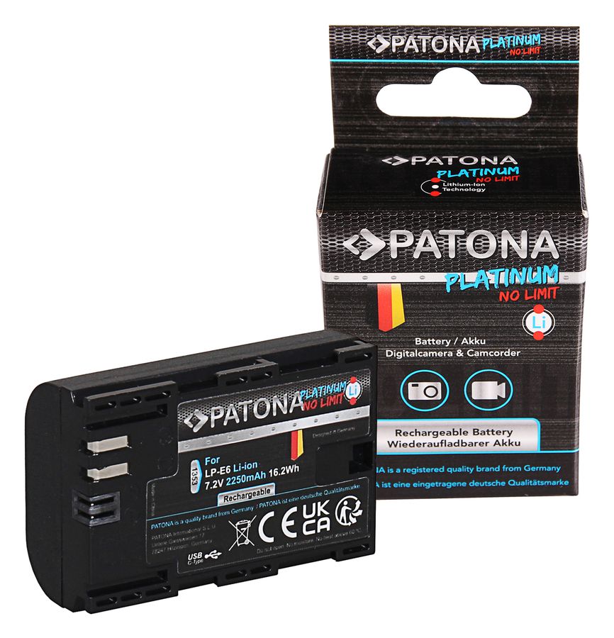 Patona Platinum Canon LP-E6 USB-C Input