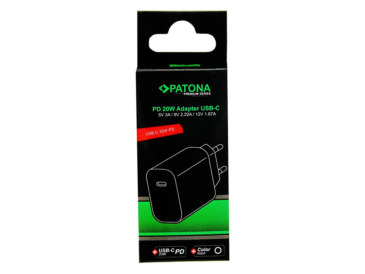 Patona Chargeur USB-C 20W Blanc