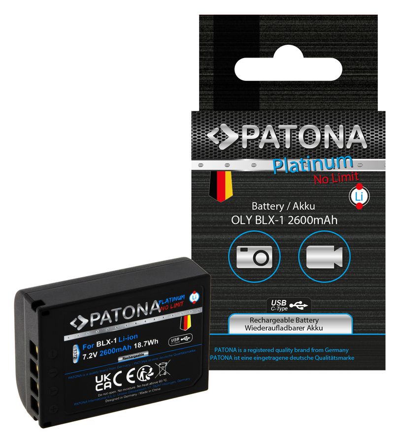 Patona Platinum Akku BLX-1 USB-C