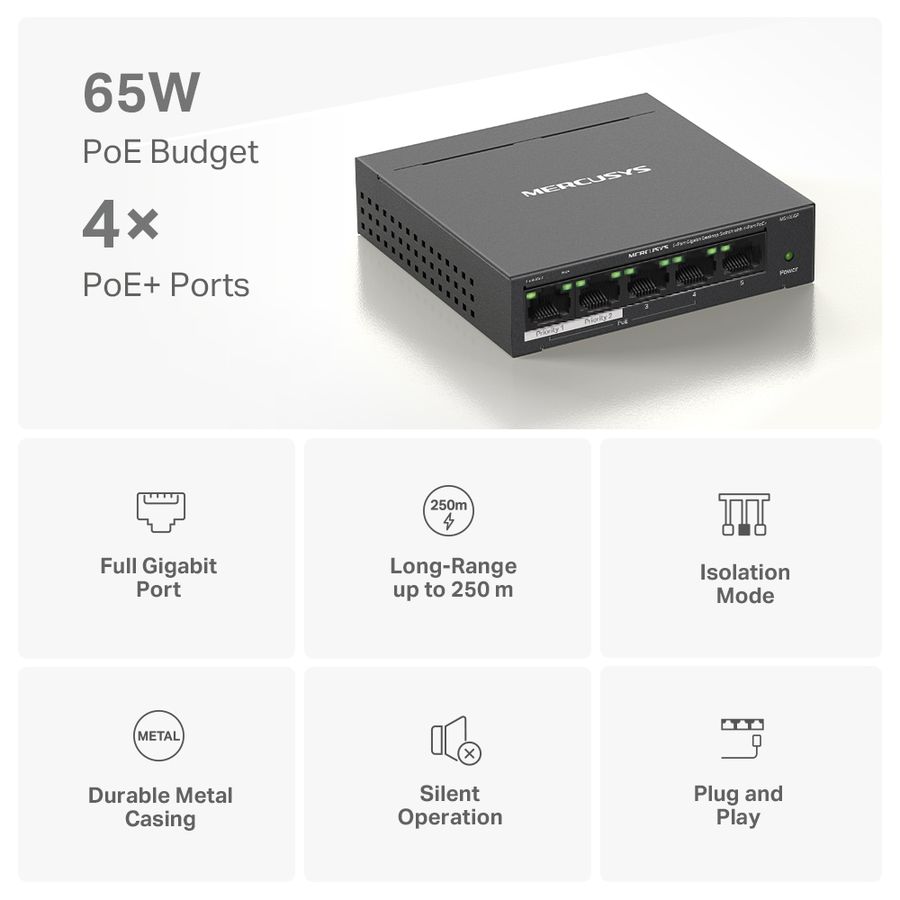 Mercusys 5-Port Gigabit Desktop Switch