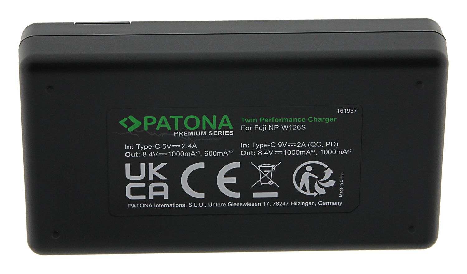 PATONA Premium chargeur double NP-W126