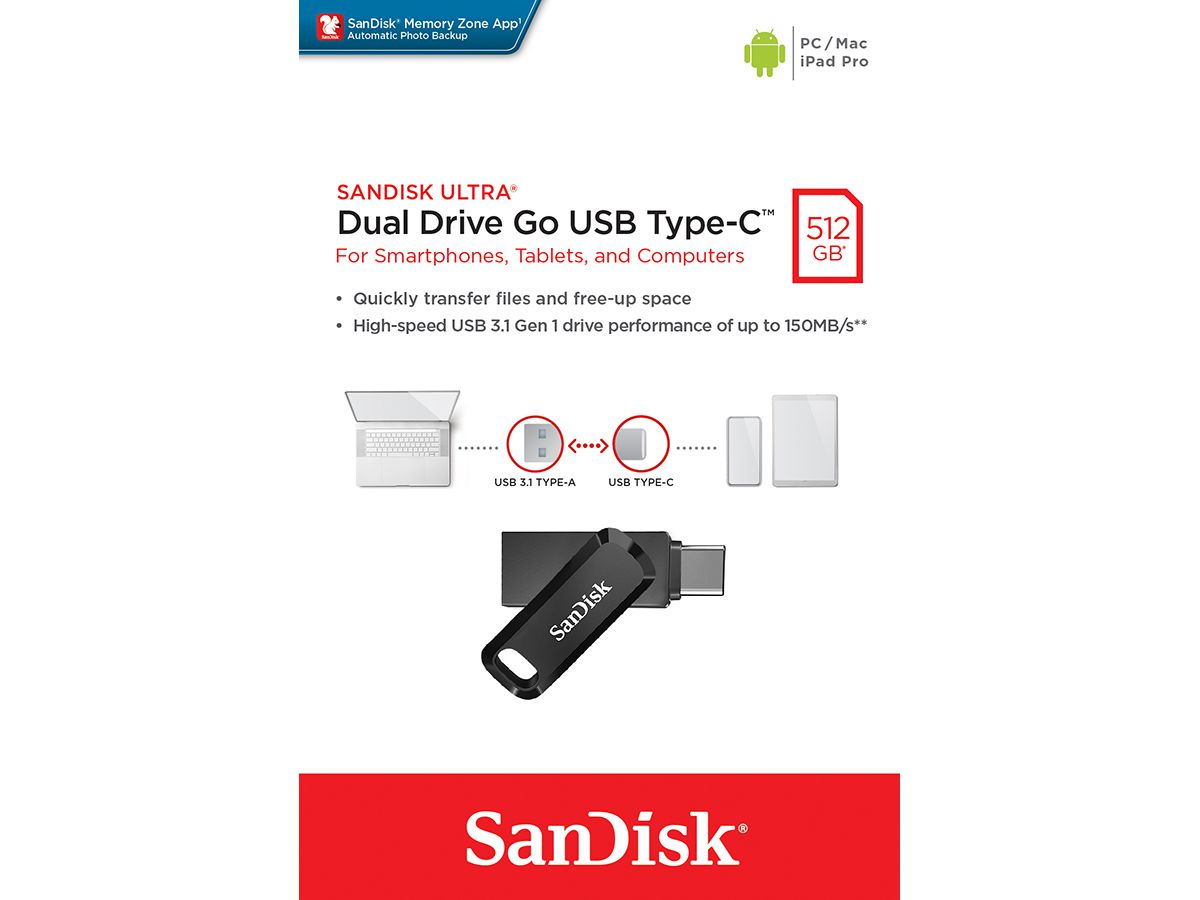 SanDisk Ultra USB Dual Go Type-C 512GB