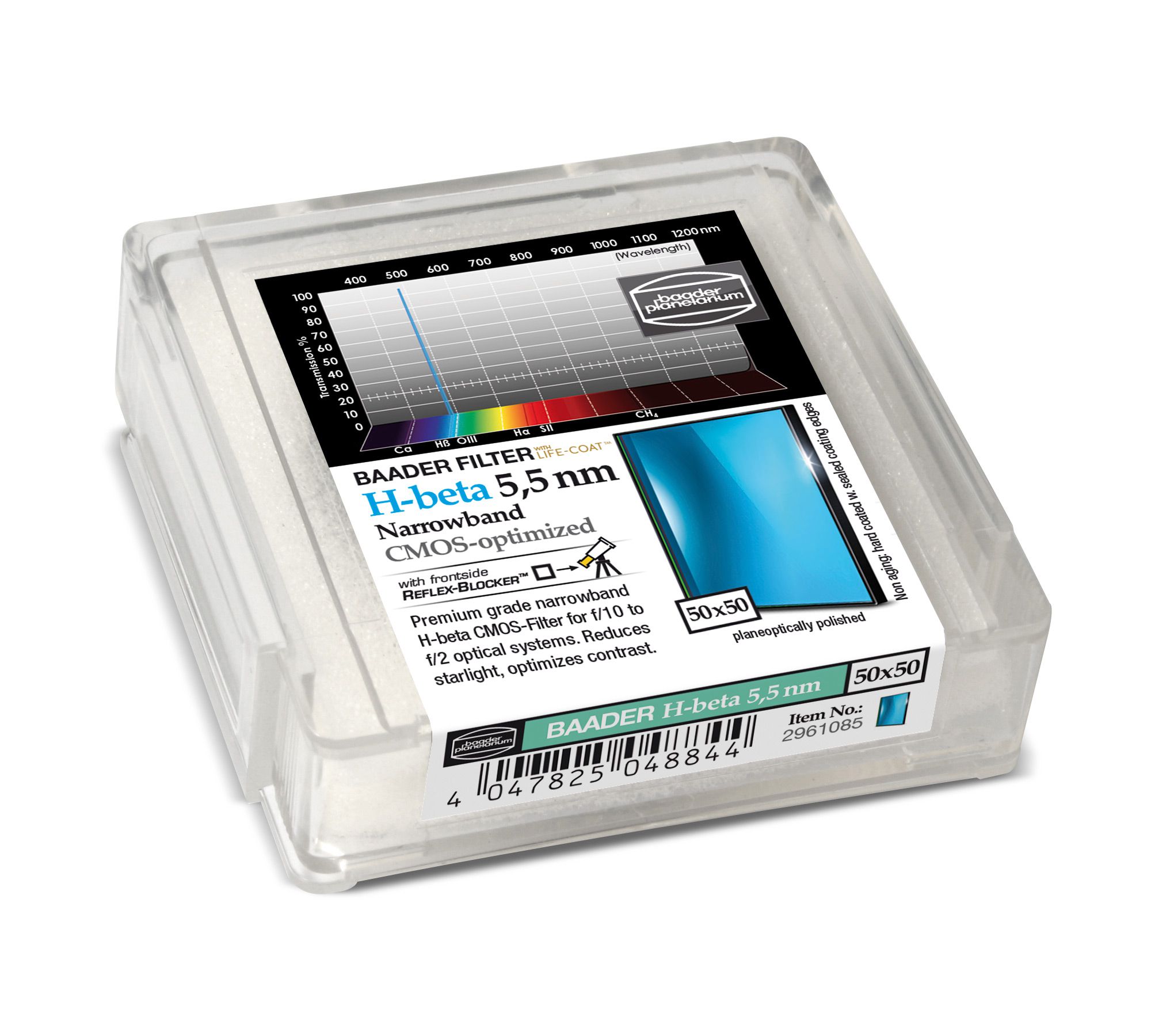 Baader Schmalband H-beta 5.5nm 50x50mm