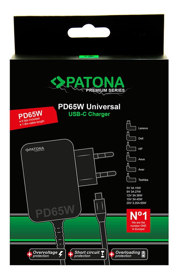 Patona GAN PD 65W USB-C Notebook