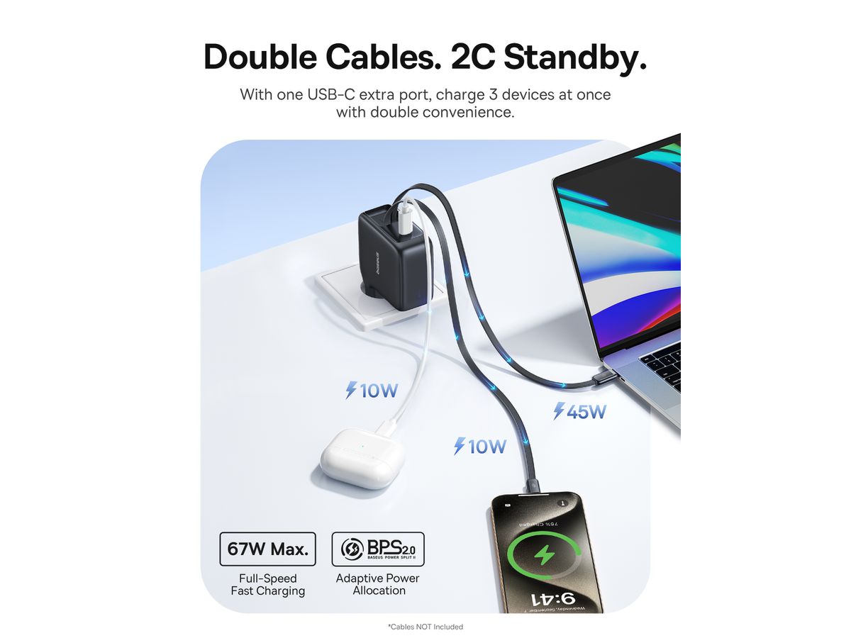 Baseus EnerCore Fastch.67W 2 Retr.Cab.