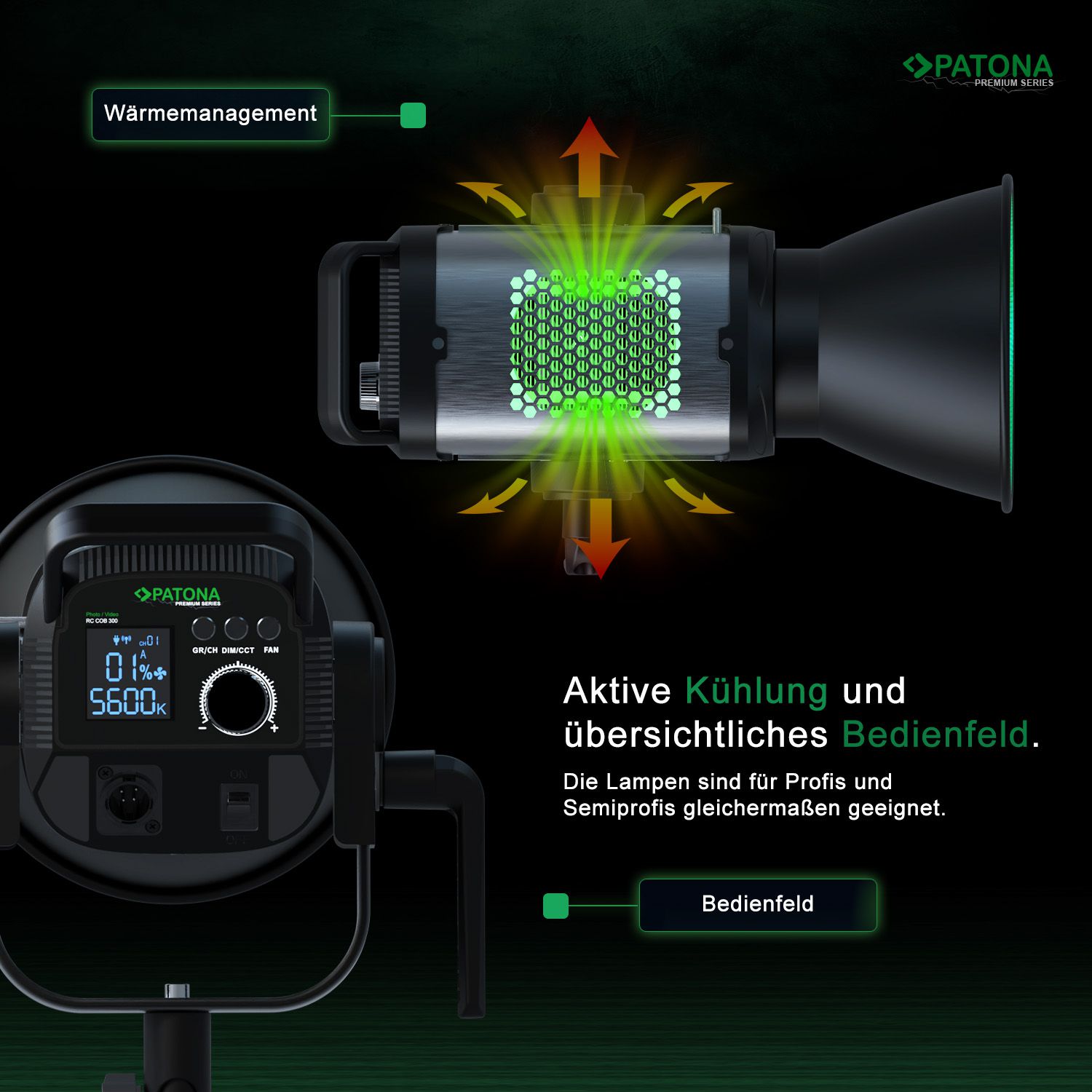 Patona Leuchte COB-200 APRC APP