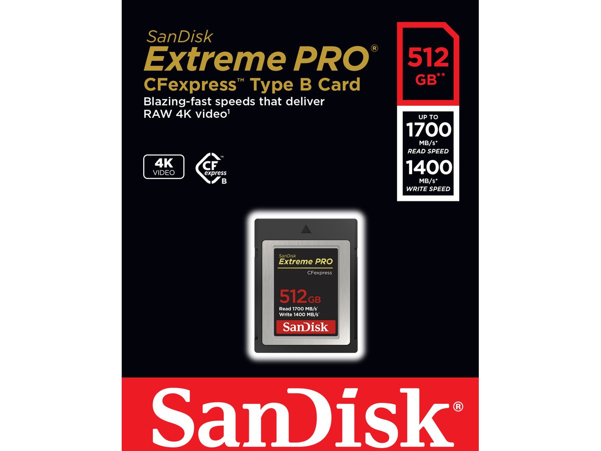 Sandisk CFexpress Typ-B ExtremePro 512GB