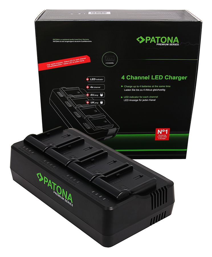 Patona 4-Port Chargeur Canon LP-E6