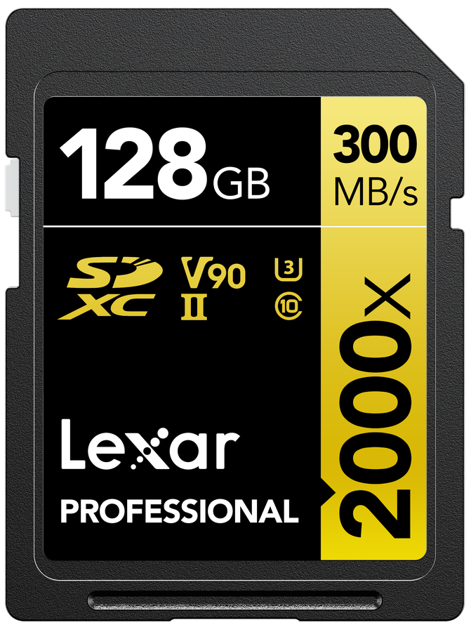 Lexar 2000x UHS-II SDXC 128GB Gold