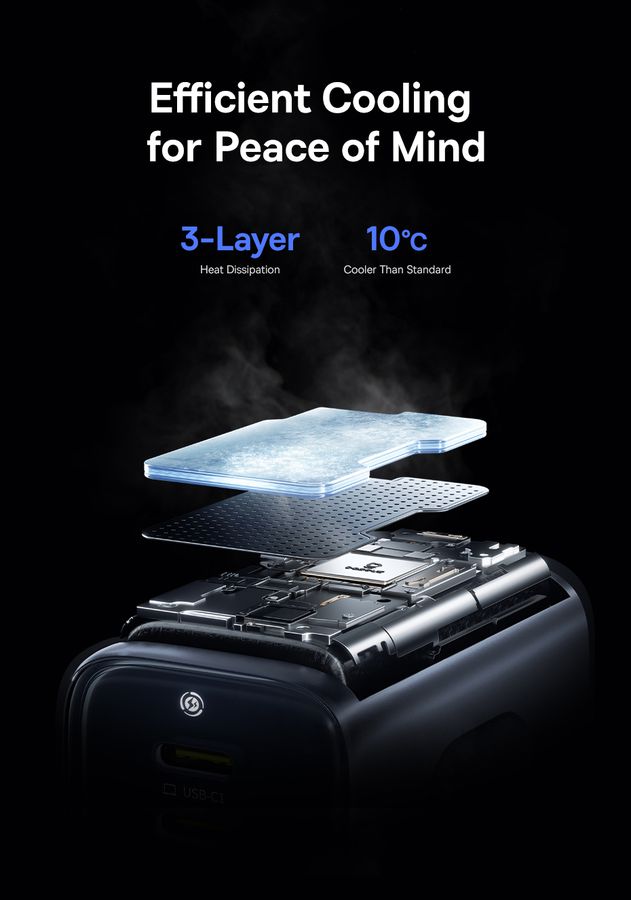 Baseus PicoGo Fastcharger 2C+U 100W Bl.