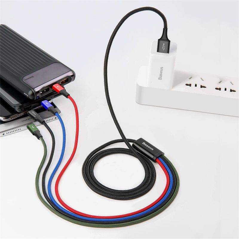 Baseus USB-A 4-in-1 Cable 1.2m Black