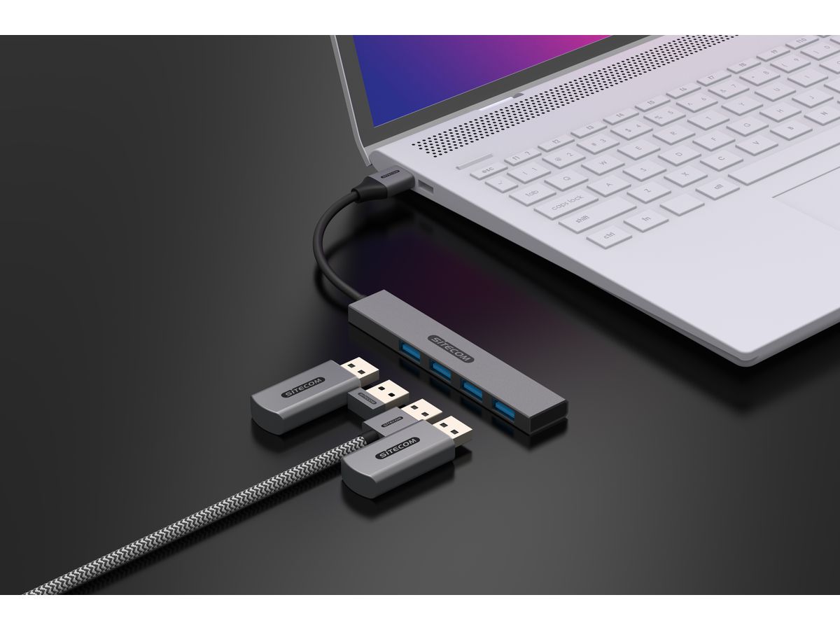 Sitecom USB-A to 4x USB-A Tiny Hub