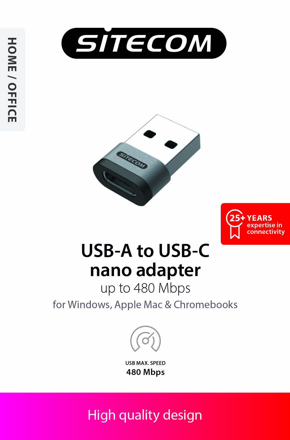 Sitecom USB-A to USB-C Nano Adapter