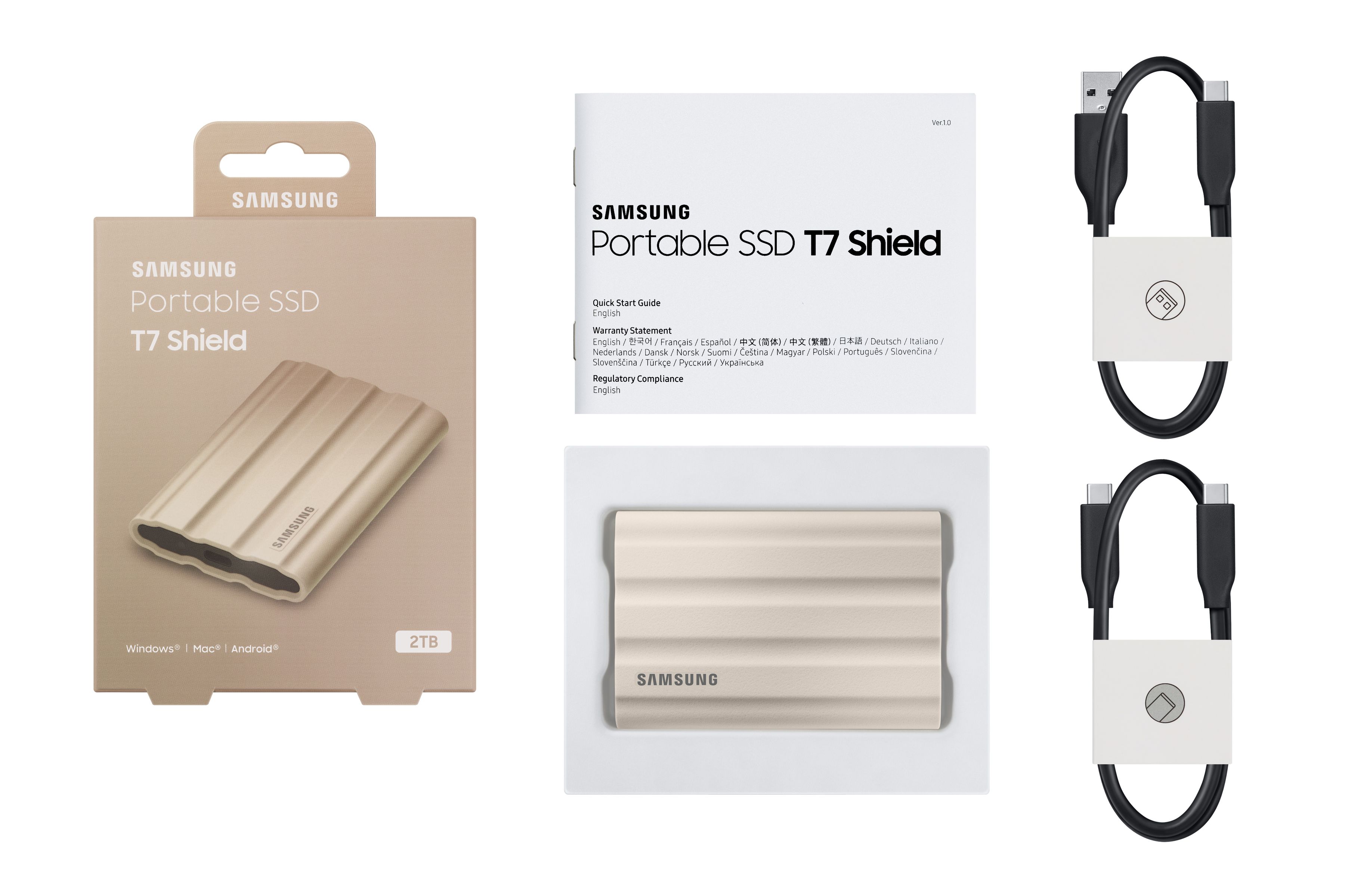 Samsung PSSD T7 Shield 2TB beige