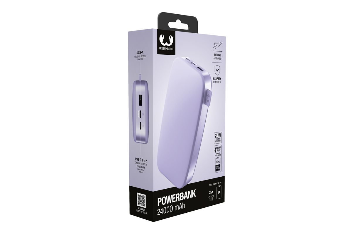 Fresh 'n Rebel Powerbank 24000 mAh Lilac