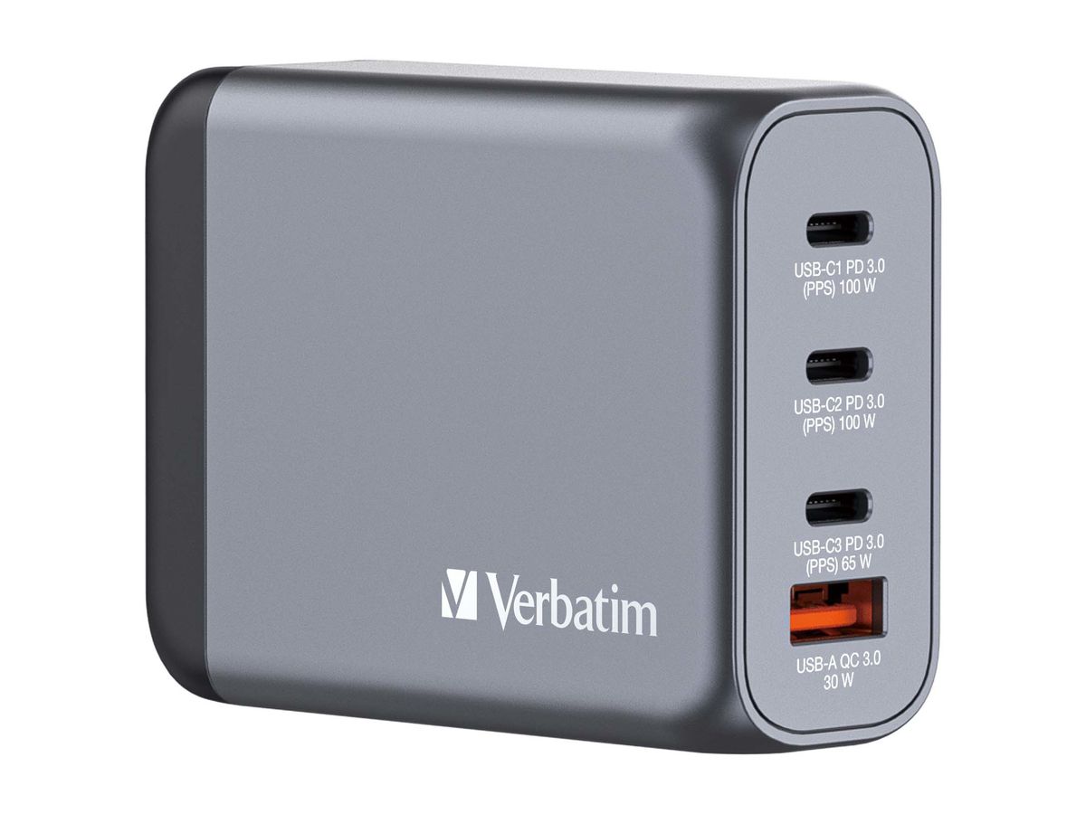 Verbatim GaN 4 Port Charger 100W