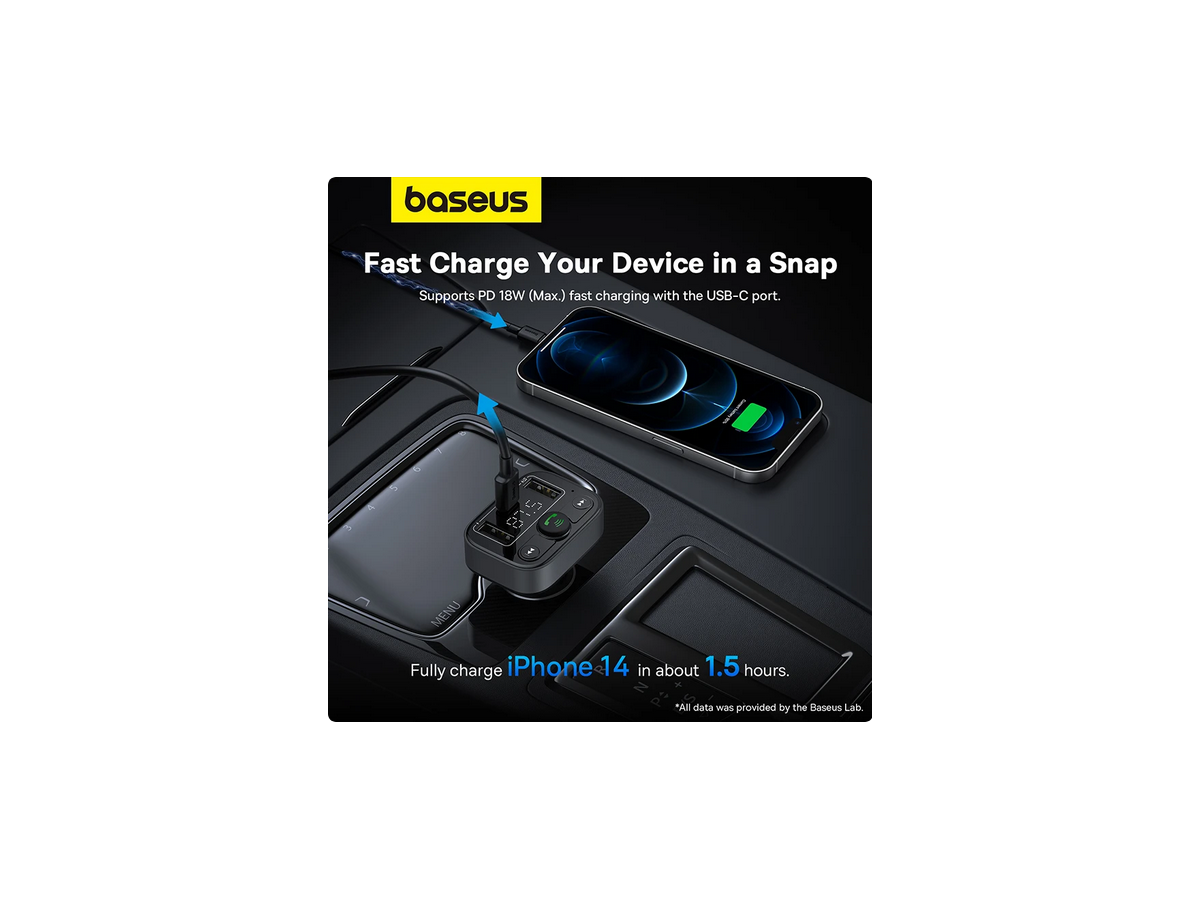 Baseus Car FM Transmitter Cluster Black
