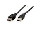 Roline USB 2.0 Kabel, A-A, black, (0.8m)