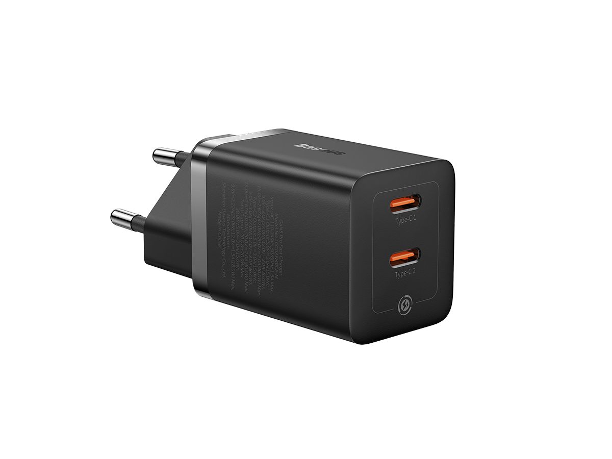 Baseus GaN5 Pro 2 Port Charger 40W Black
