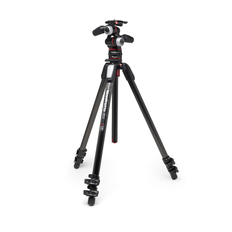 Manfrotto 055XPRO Carbon Tripod w/3W H.