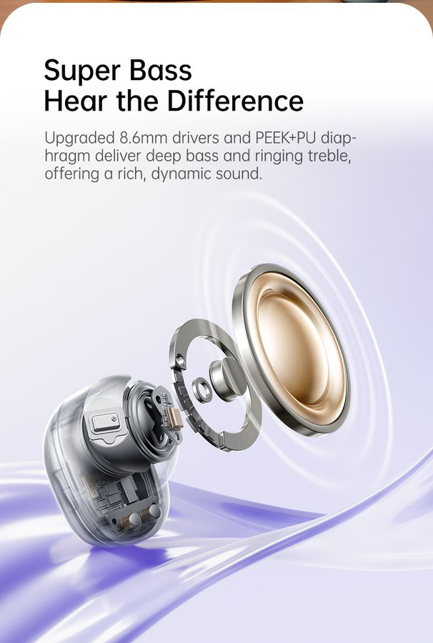 Baseus Bass BD1 TWS Earbuds White