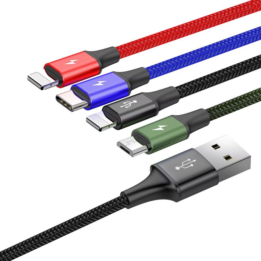 Baseus USB-A 4-in-1 Cable 1.2m Black