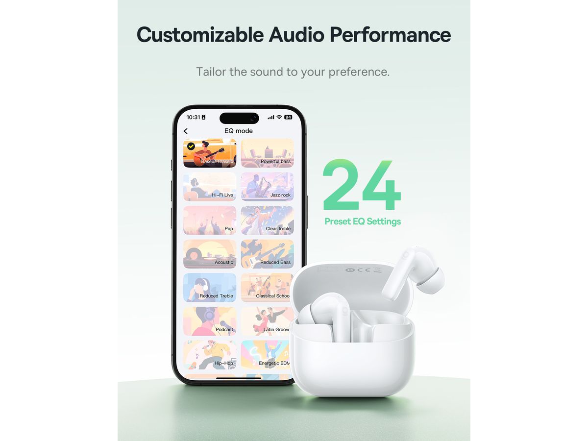 Baseus Bass BP1 NC InEar TWS Earbuds Wh