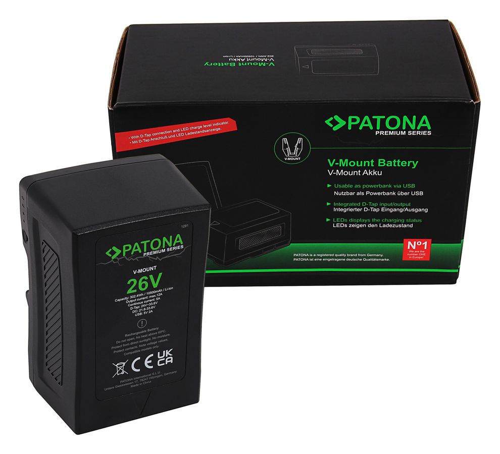 Patona Premium Akku V-Mount 26V 302Wh