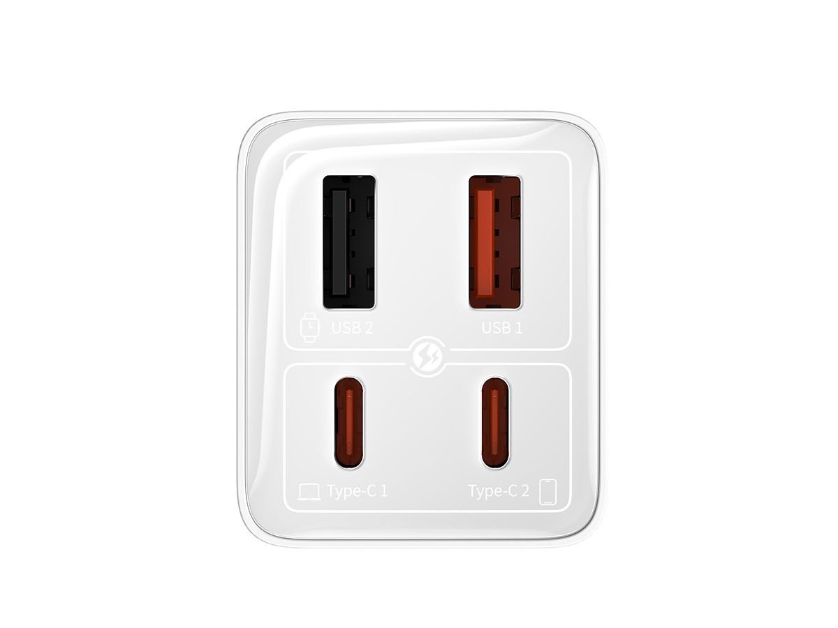 Baseus GaN6 Pro 4 Port Charger 65W White