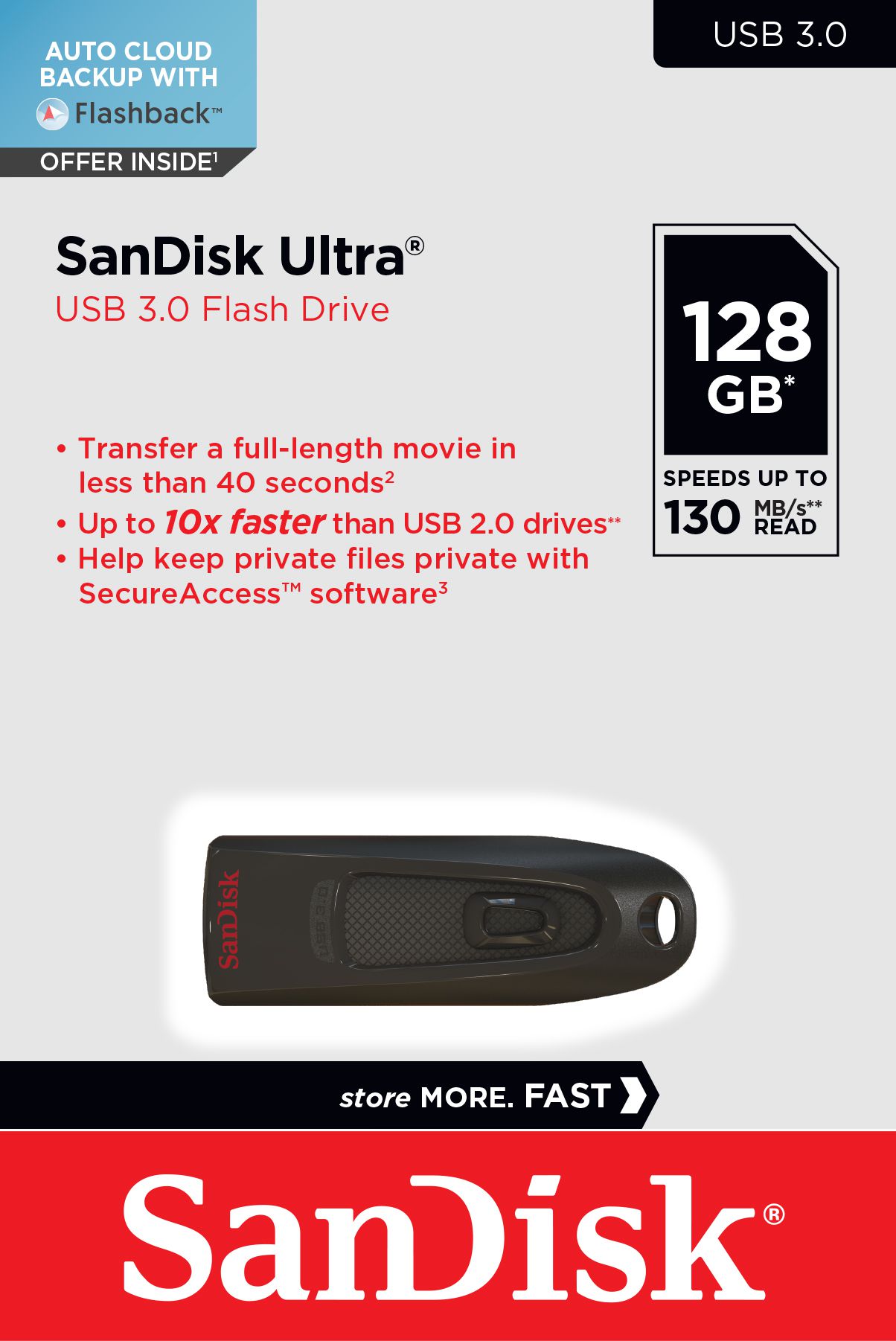 Sandisk Ultra USB 3.0 130MB/s 128GB