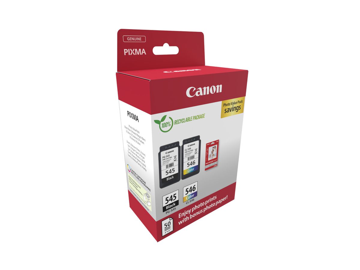 Canon PG-545BK + CLI-546 Foto Value Pack