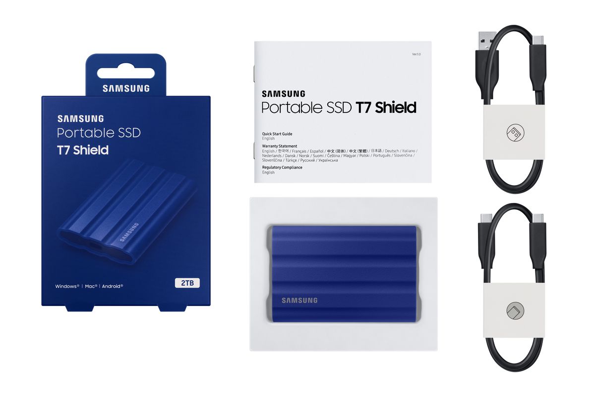 Samsung PSSD T7 Shield 2TB blue