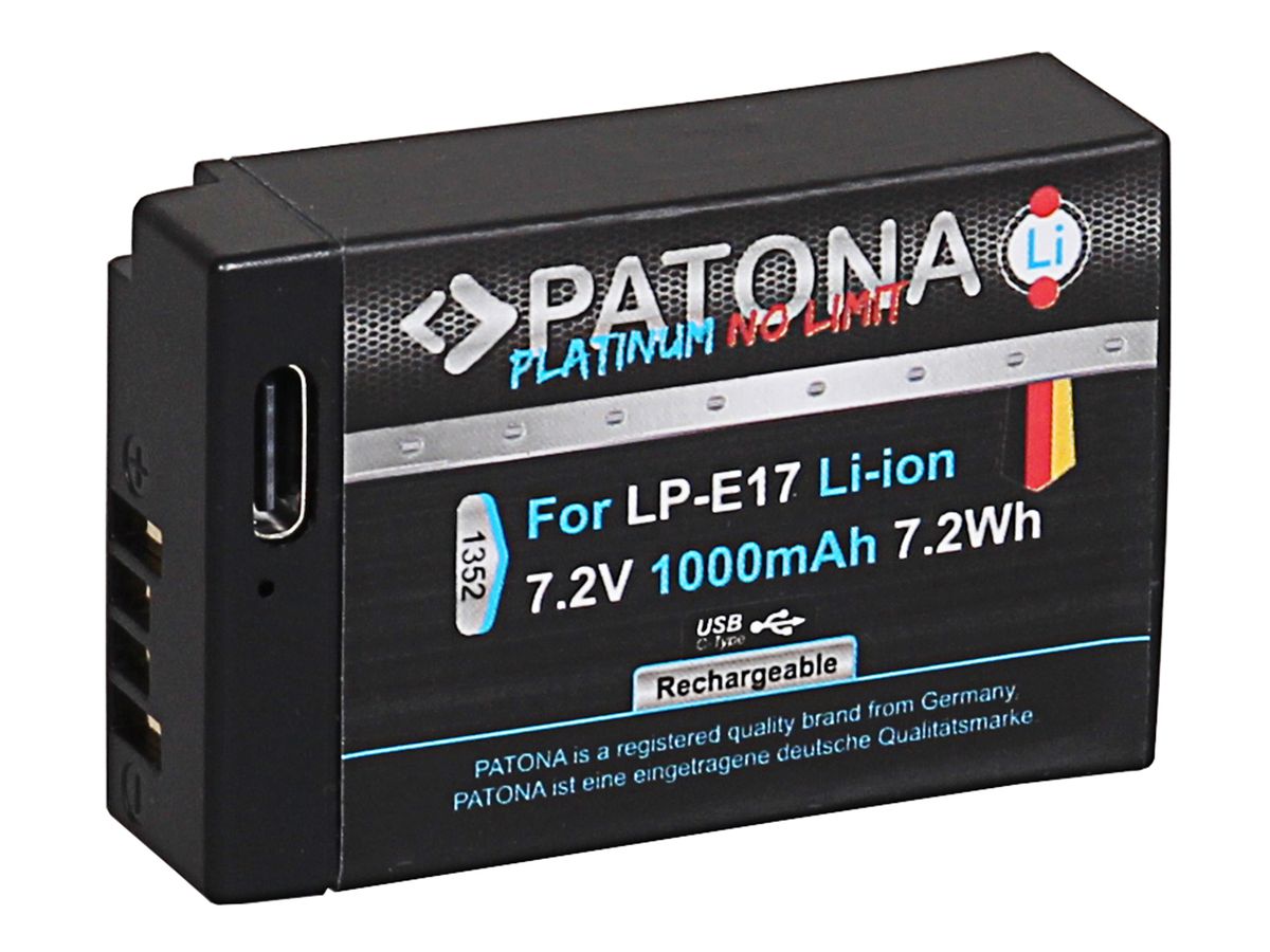 Patona Platinum Akku Canon LP-E17 USB-C