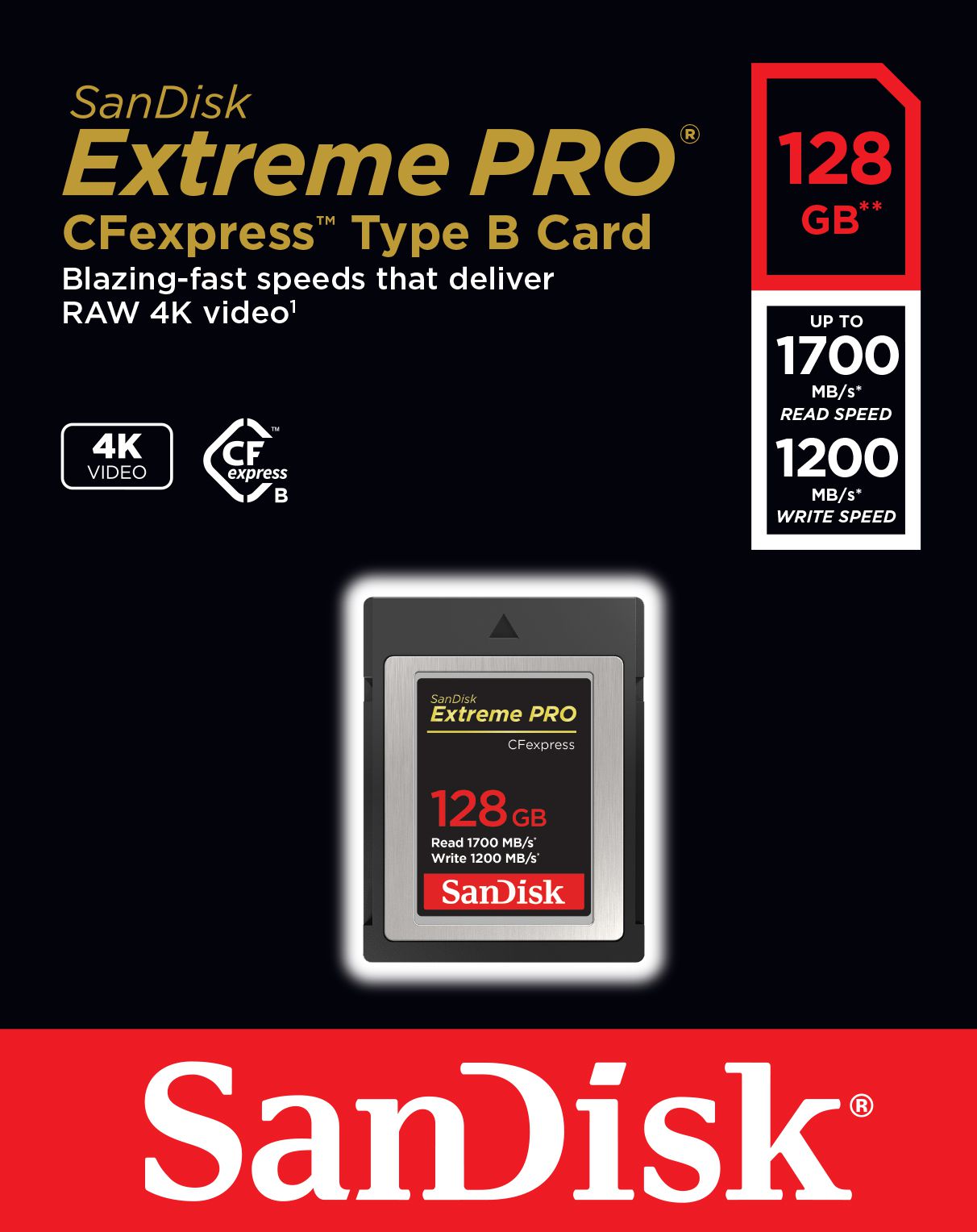 Sandisk CFexpress Typ-B ExtremePro 128GB