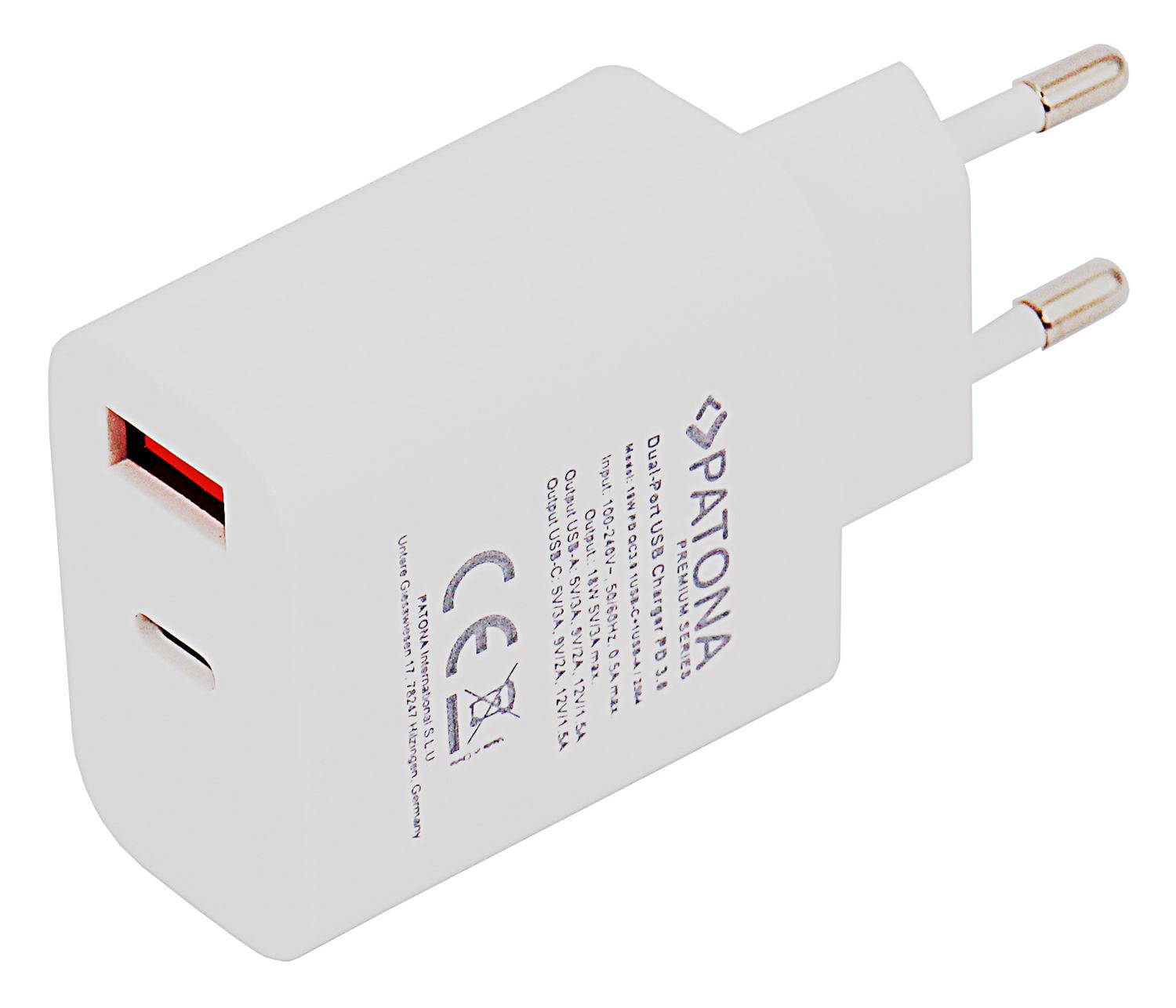 Patona Netzteil USB-C + USB-A 18W