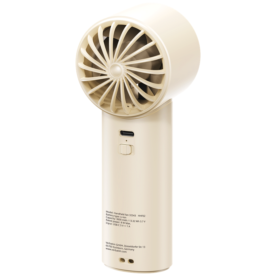 Verbatim IceTouch Handheld Fan White