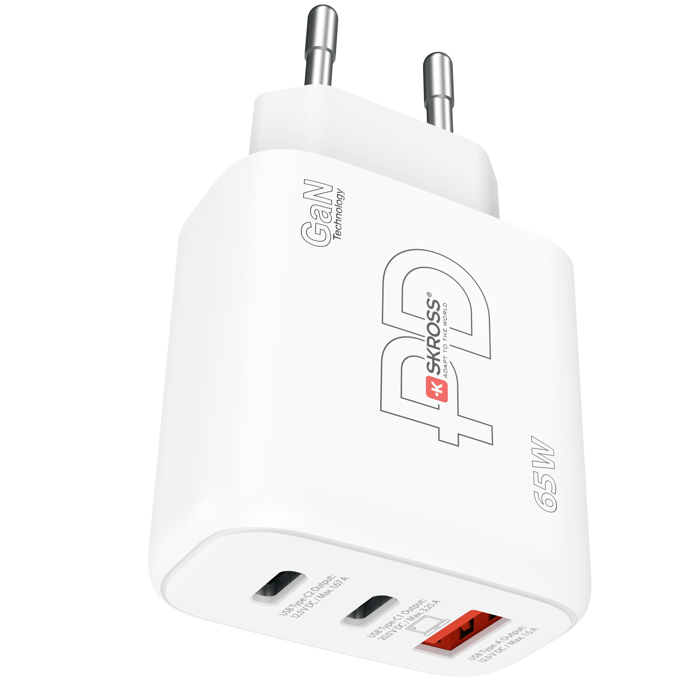 Skross Power Charger EU 65W GaN Combo+