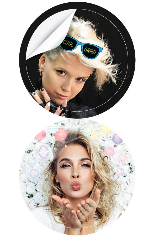 Canon ZP-2030-2C-20 Zink Circle Sticker